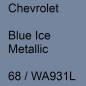 Preview: Chevrolet, Blue Ice Metallic, 68 / WA931L.